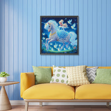 Load image into Gallery viewer, Diamond Painting - Partial Special Shaped - Princess Cinderella riding a horse (30*30CM)
