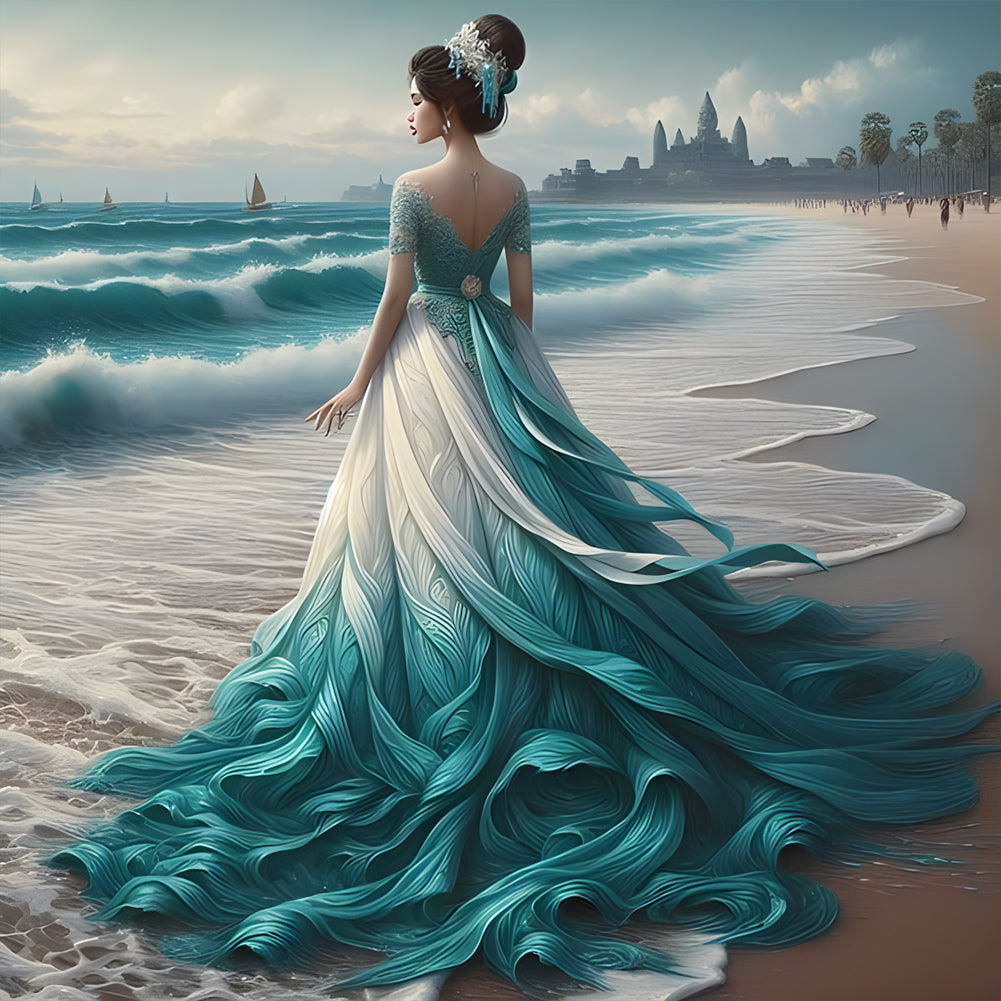 Diamond Painting - Full Round - Gorgeous skirt girl (40*40CM)