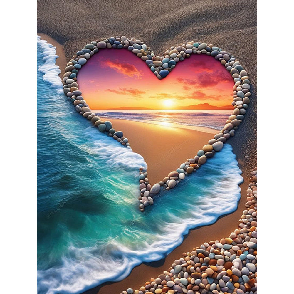 Diamond Painting - Full Round - Love beach (30*40CM)