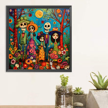 Load image into Gallery viewer, Diamond Painting - Full Round - Halloween skull flower (30*30CM)
