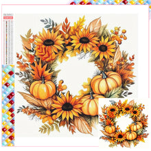 Load image into Gallery viewer, Diamond Painting - Full Square - Autumn wreath (30*30CM)
