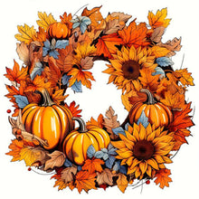 Load image into Gallery viewer, Diamond Painting - Full Square - Autumn wreath (30*30CM)
