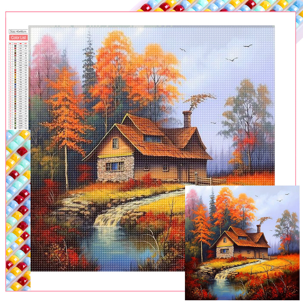 Diamond Painting - Full Square - Autumn maple leaf (40*40CM)