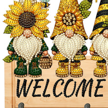 Load image into Gallery viewer, Wooden Special Shape Bee Gnome 3 Hooks No Punch Diamond Painting Hook Rail
