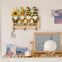 Load image into Gallery viewer, Wooden Special Shape Bee Gnome 3 Hooks No Punch Diamond Painting Hook Rail
