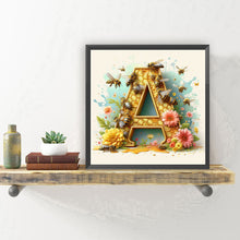 Load image into Gallery viewer, Diamond Painting - Full Round - Bee letter A (30*30CM)
