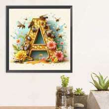 Load image into Gallery viewer, Diamond Painting - Full Round - Bee letter A (30*30CM)
