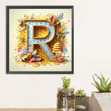 Load image into Gallery viewer, Diamond Painting - Full Round - Bee letter R (30*30CM)
