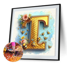 Load image into Gallery viewer, Diamond Painting - Full Round - Bee letter T (30*30CM)
