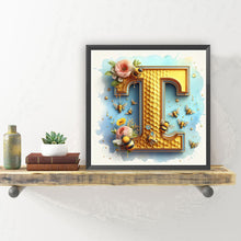 Load image into Gallery viewer, Diamond Painting - Full Round - Bee letter T (30*30CM)
