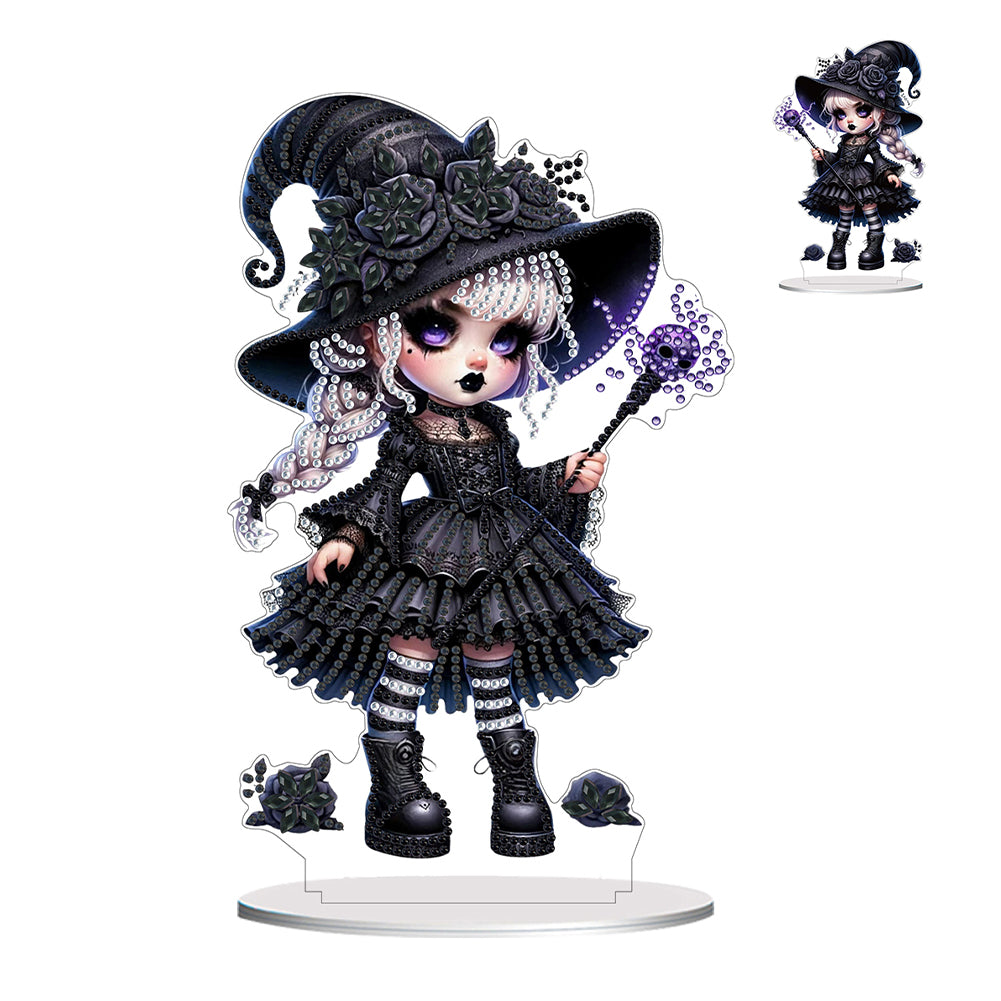 Acrylic Special Shaped Halloween Table Top Diamond Painting Ornament Kits (B)