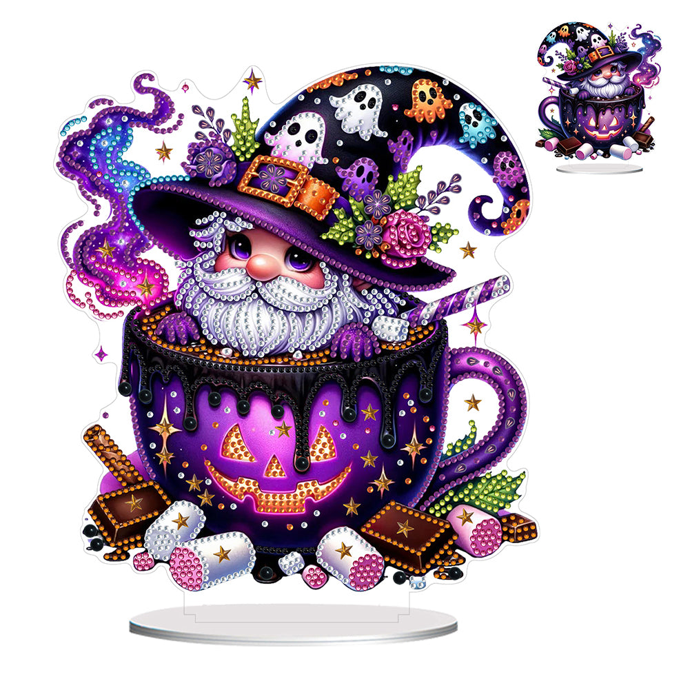 Acrylic Special Shaped Halloween Table Top Diamond Painting Ornament Kits (C)