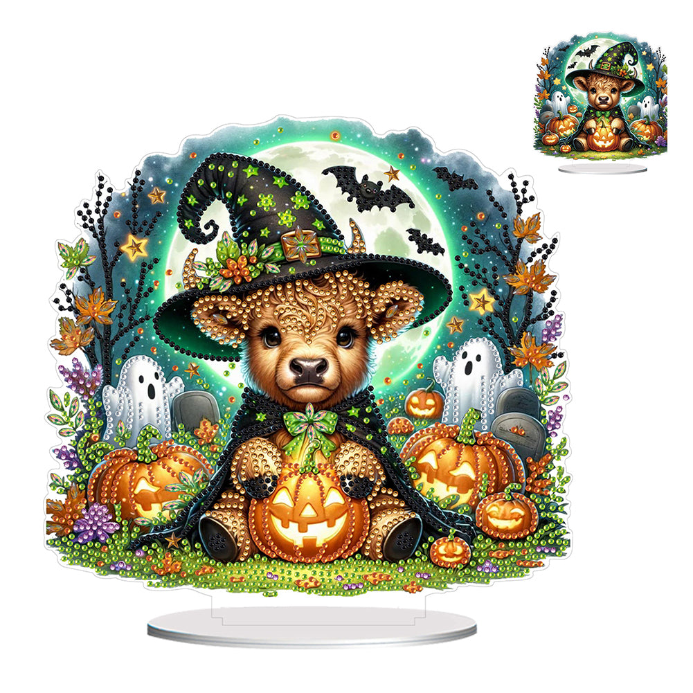 Acrylic Special Shaped Halloween Table Top Diamond Painting Ornament Kits (G)