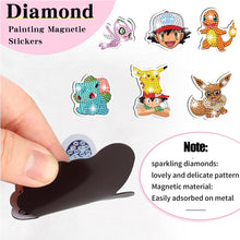Load image into Gallery viewer, 12Pcs Diamond Painting Fridge Magnet Pokemon Fridge Stickers for Home Decor
