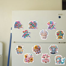 Load image into Gallery viewer, 12Pcs Diamond Painting Fridge Magnet Animal Cupcake Diamond Art Fridge Stickers
