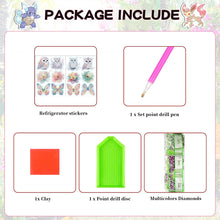 Load image into Gallery viewer, 12Pcs Diamond Painting Fridge Magnet Owl Flower Butterfly Fridge Stickers
