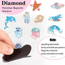 Load image into Gallery viewer, 20Pcs Sea Creatures Diamond Painting Fridge Stickers for Fridge Whiteboards
