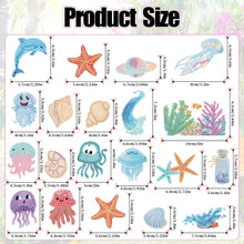 Load image into Gallery viewer, 20Pcs Sea Creatures Diamond Painting Fridge Stickers for Fridge Whiteboards
