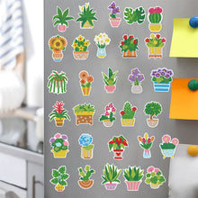Load image into Gallery viewer, 30Pcs Plant Diamond Painting Fridge Magnet Fridge Stickers for Home Decor
