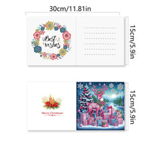 Load image into Gallery viewer, 6Pcs Winter Fawn DIY Diamond Painting Card Rhinestone Painting Card Kit
