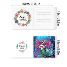 Load image into Gallery viewer, 9Pcs Mermaid DIY Diamond Painting Card Rhinestone Painting Card Kit for Friends
