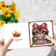 Load image into Gallery viewer, 6Pcs Gift Cat DIY Diamond Painting Card Rhinestone Painting Card Kit for Friends
