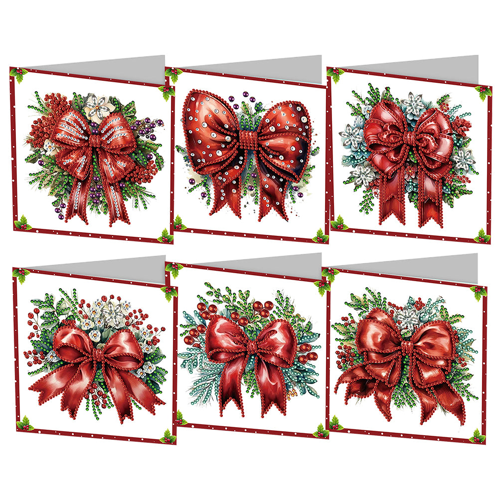 6Pcs Elk DIY Diamond Painting Card Rhinestone Painting Card Kit for Friends
