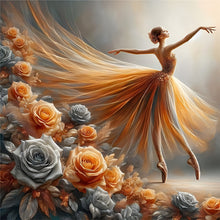 Load image into Gallery viewer, Diamond Painting - Full Round - Girl with gorgeous skirt (40*40CM)
