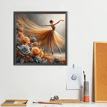 Load image into Gallery viewer, Diamond Painting - Full Round - Girl with gorgeous skirt (40*40CM)
