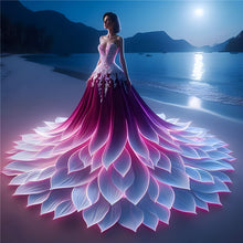 Load image into Gallery viewer, Diamond Painting - Full Round - Girl with gorgeous skirt (40*40CM)
