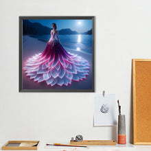 Load image into Gallery viewer, Diamond Painting - Full Round - Girl with gorgeous skirt (40*40CM)
