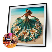 Load image into Gallery viewer, Diamond Painting - Full Round - Girl with gorgeous skirt (40*40CM)
