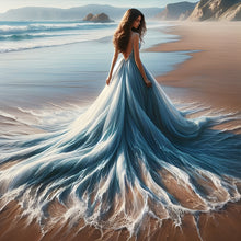 Load image into Gallery viewer, Diamond Painting - Full Round - Girl with gorgeous skirt (40*40CM)
