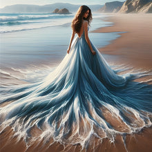 Load image into Gallery viewer, Diamond Painting - Full Round - Girl with gorgeous skirt (40*40CM)
