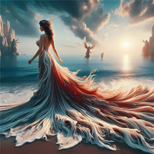 Load image into Gallery viewer, Diamond Painting - Full Round - Girl with gorgeous skirt (40*40CM)
