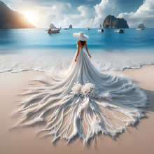 Load image into Gallery viewer, Diamond Painting - Full Round - Girl with gorgeous skirt (40*40CM)
