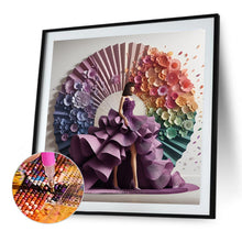 Load image into Gallery viewer, Diamond Painting - Full Round - Girl with gorgeous skirt (40*40CM)
