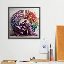Load image into Gallery viewer, Diamond Painting - Full Round - Girl with gorgeous skirt (40*40CM)

