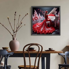 Load image into Gallery viewer, Diamond Painting - Full Round - Girl with gorgeous skirt (40*40CM)
