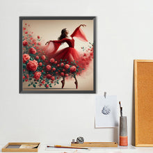 Load image into Gallery viewer, Diamond Painting - Full Round - Girl with gorgeous skirt (40*40CM)
