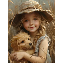 Load image into Gallery viewer, Diamond Painting - Full Round - Cute pet girl (30*40CM)
