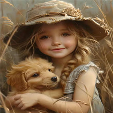 Load image into Gallery viewer, Diamond Painting - Full Round - Cute pet girl (30*40CM)
