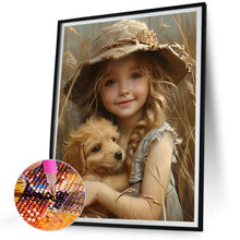 Load image into Gallery viewer, Diamond Painting - Full Round - Cute pet girl (30*40CM)
