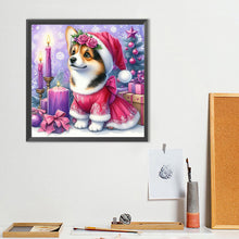 Load image into Gallery viewer, Diamond Painting - Full Round - Christmas candle Corgi (40*40CM)
