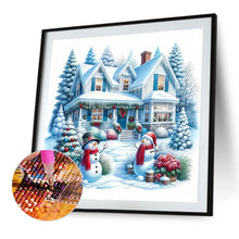 Load image into Gallery viewer, Diamond Painting - Full Round - Christmas tree snowman hut (40*40CM)
