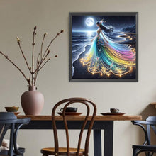 Load image into Gallery viewer, Diamond Painting - Full Round - Dream seaside color skirt girl (40*40CM)

