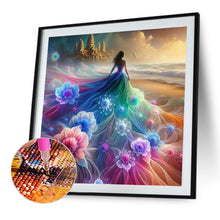Load image into Gallery viewer, Diamond Painting - Full Round - Dream color flower skirt girl (40*40CM)
