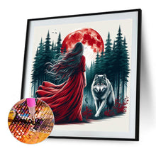 Load image into Gallery viewer, Diamond Painting - Full Round - Girl with dreamy red skirt (40*40CM)
