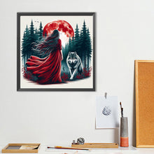 Load image into Gallery viewer, Diamond Painting - Full Round - Girl with dreamy red skirt (40*40CM)
