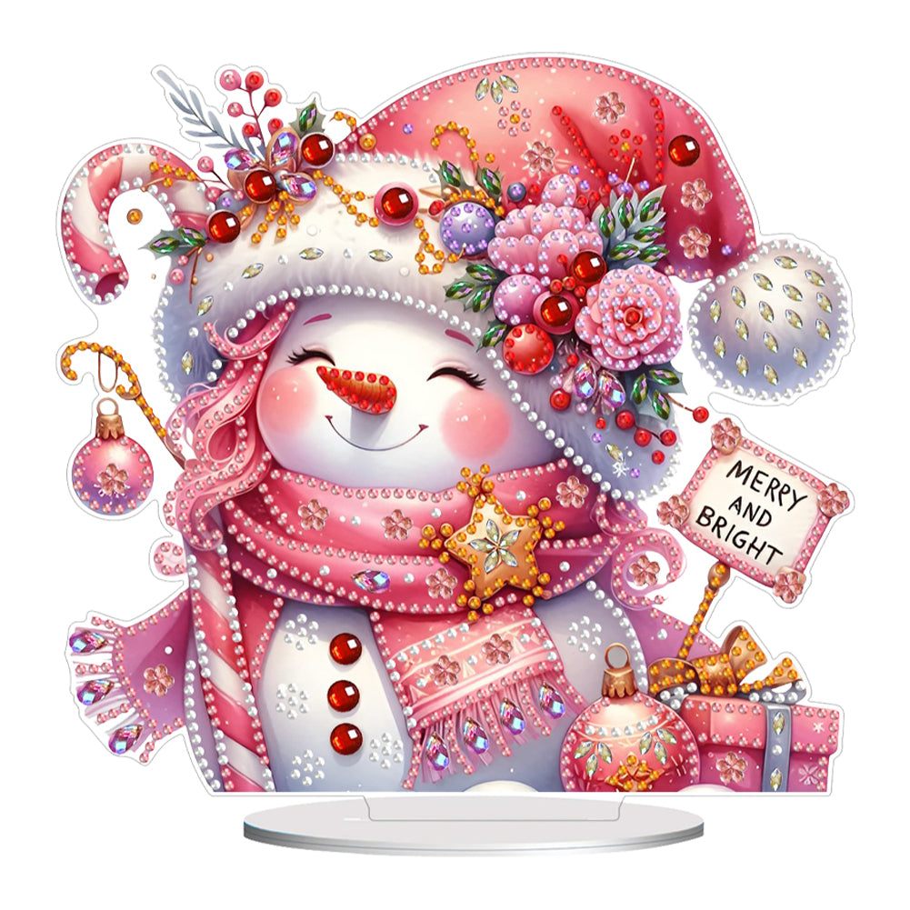 Christmas Snowman Diamond Painting Desktop Ornaments Kit Bedroom Table Decor